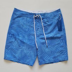 NWT Men's Strong Boalt Blue Swim Trunks Royal X-Rays Palms Swimwear Size 32